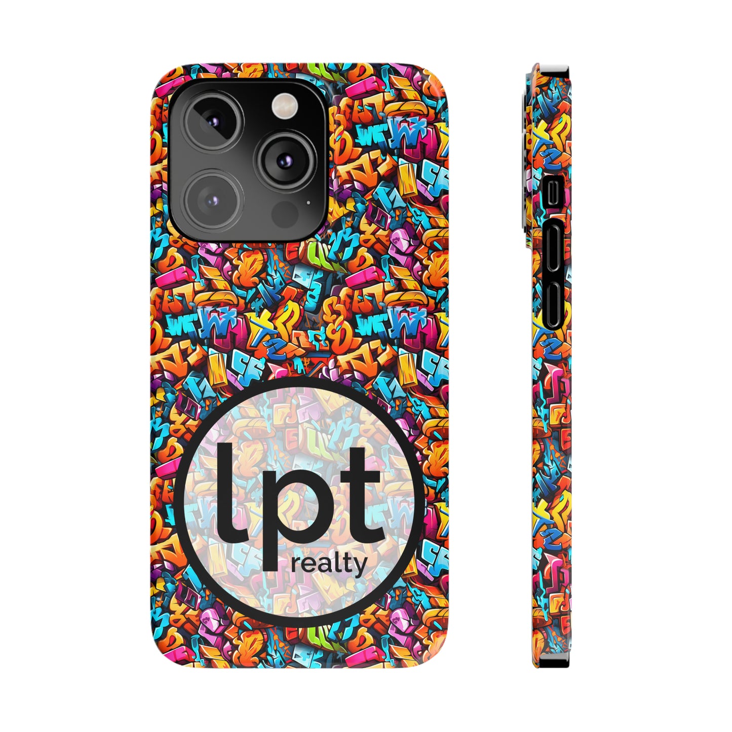 LPT Realty Logo -  3D Street Art Graffiti Design Iphone 15-12 Slim Phone Case