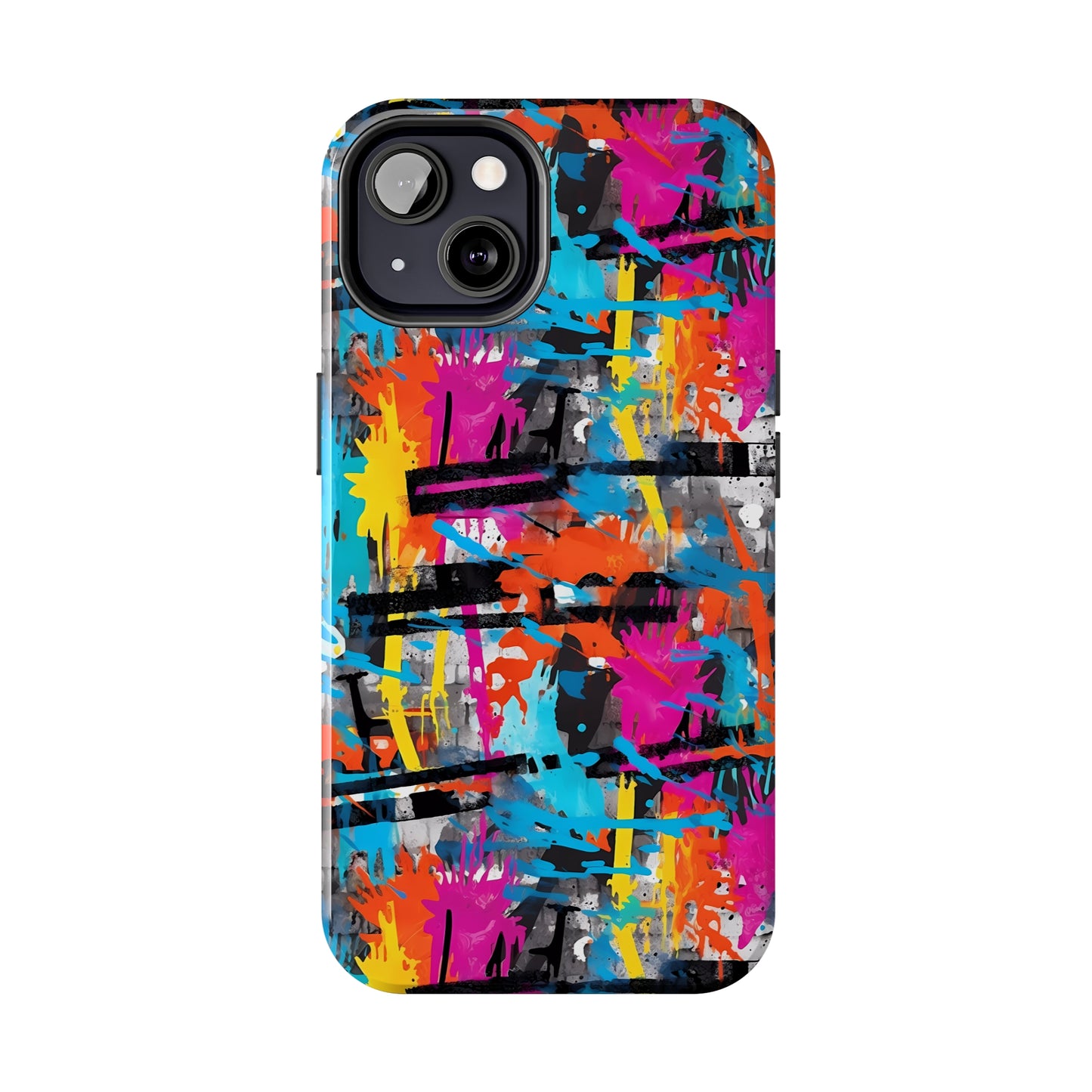 Rainbow Color Abstract Graffiti Design Iphone Tough Phone Case