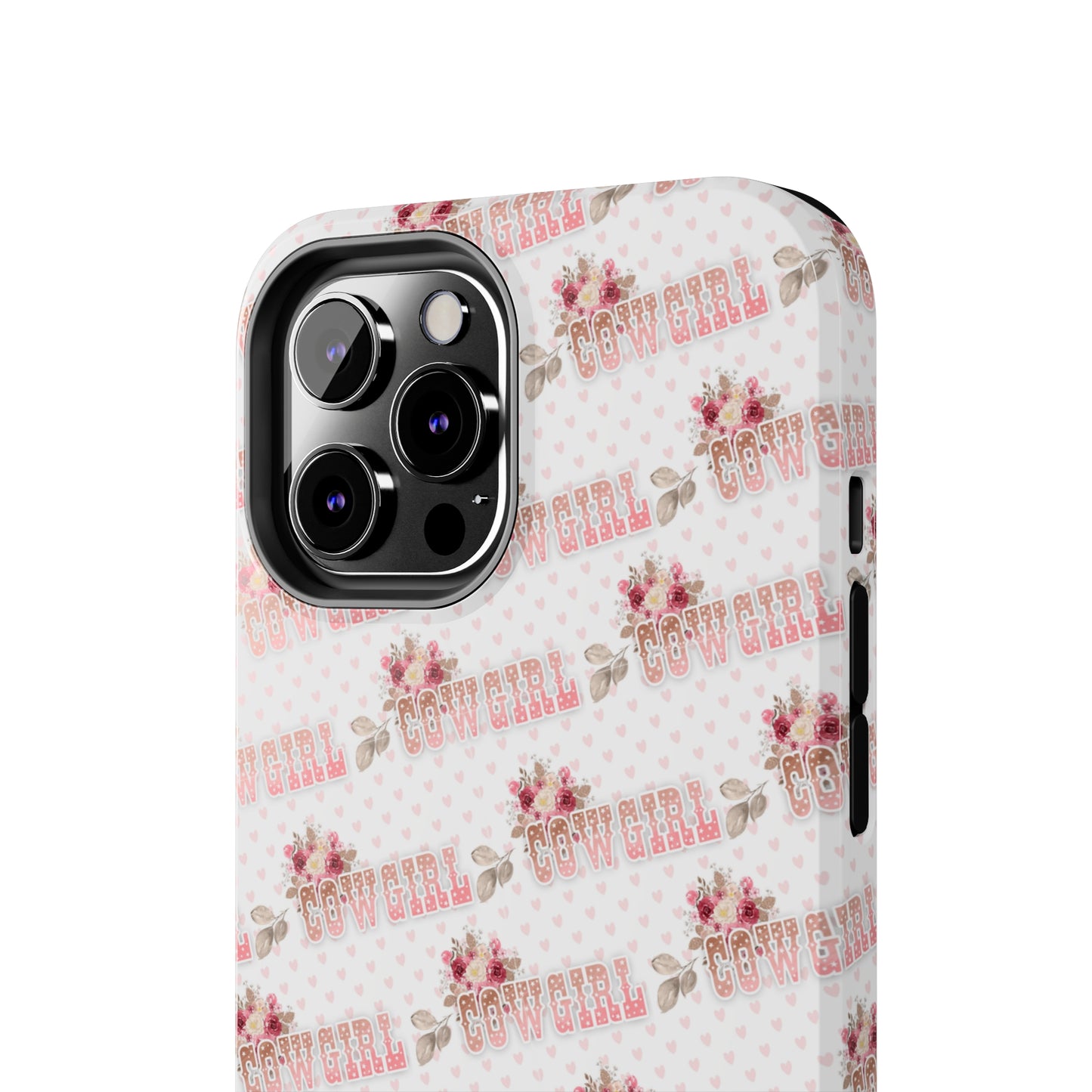 Pink Cowgirl and Flowers Iphone Tough Phone Case