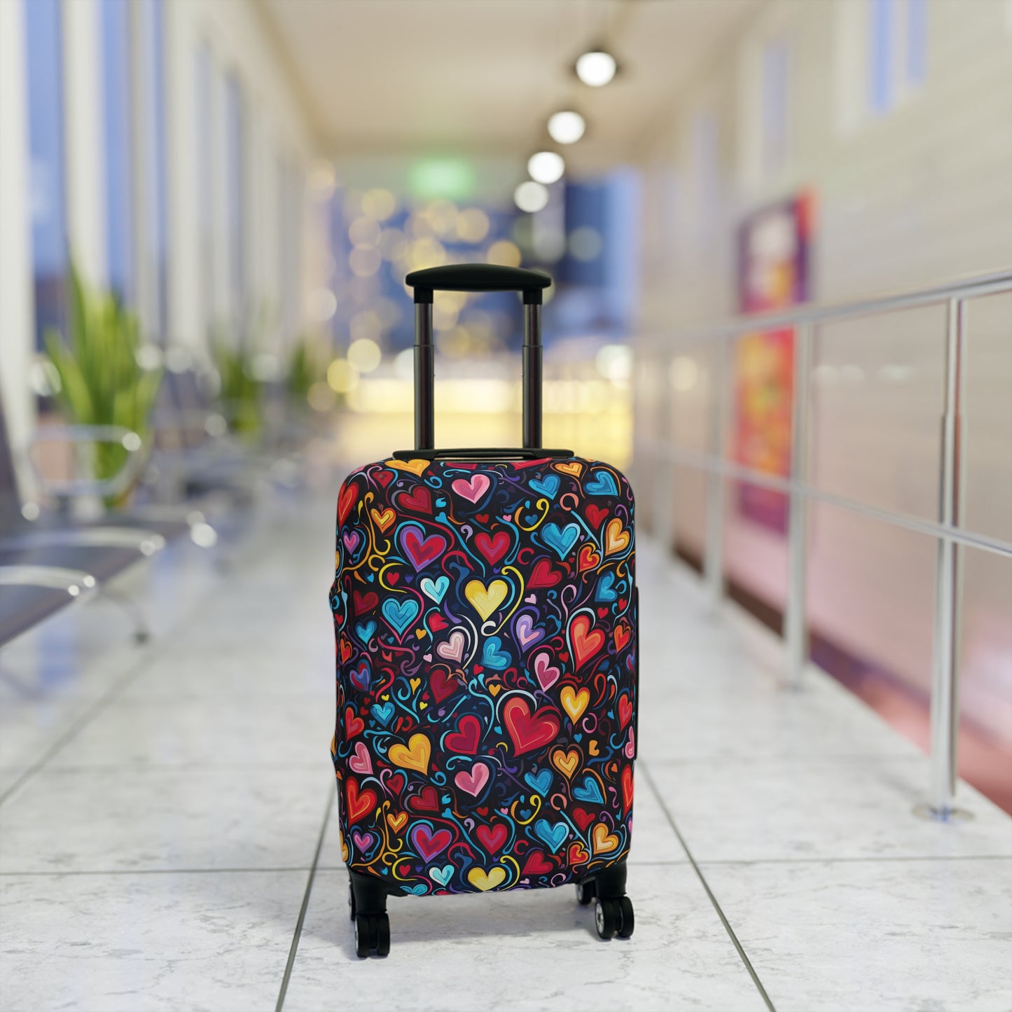 Whimsical Colorful Heart Design  - Luggage Protector and Cover 3 Sizes