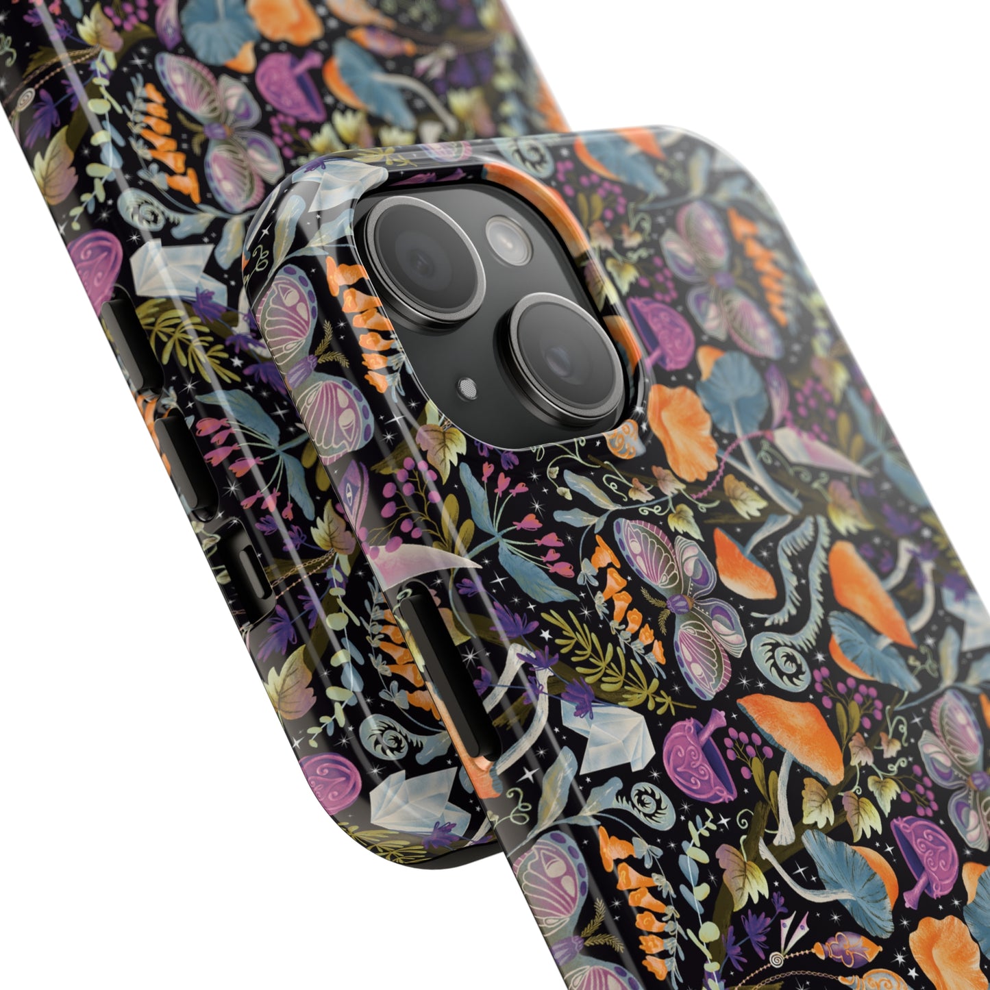 Whimsical Witches' Haven Mystical Garden of Mushrooms and Butterflies Iphone Tough Phone Case