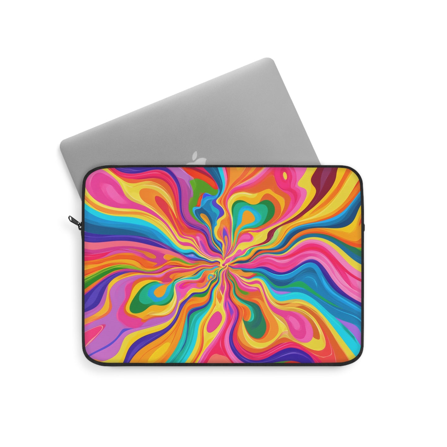 Color Rainbow Fusion Swirl Laptop or Ipad Protective Sleeve 3 Sizes Available