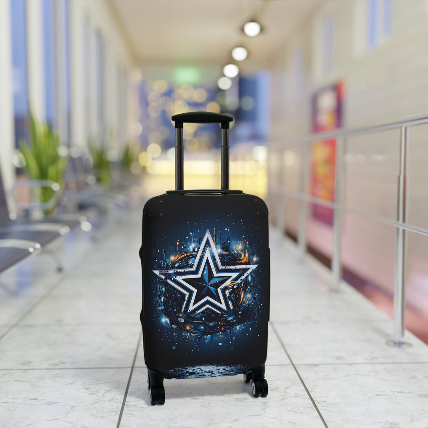 Dallas Cowboys Themed Design with Large Star  - Luggage Protector and Cover 3 Sizes