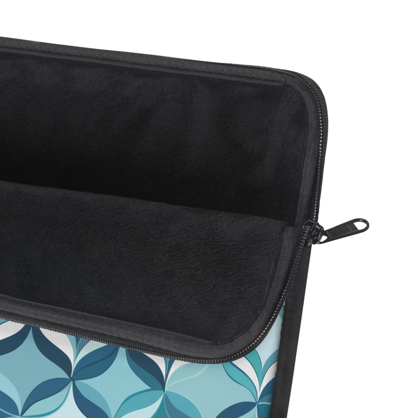 Modern Chic Aqua and Cream Geometric Pattern Laptop or Ipad Protective Sleeve 3 Sizes Available