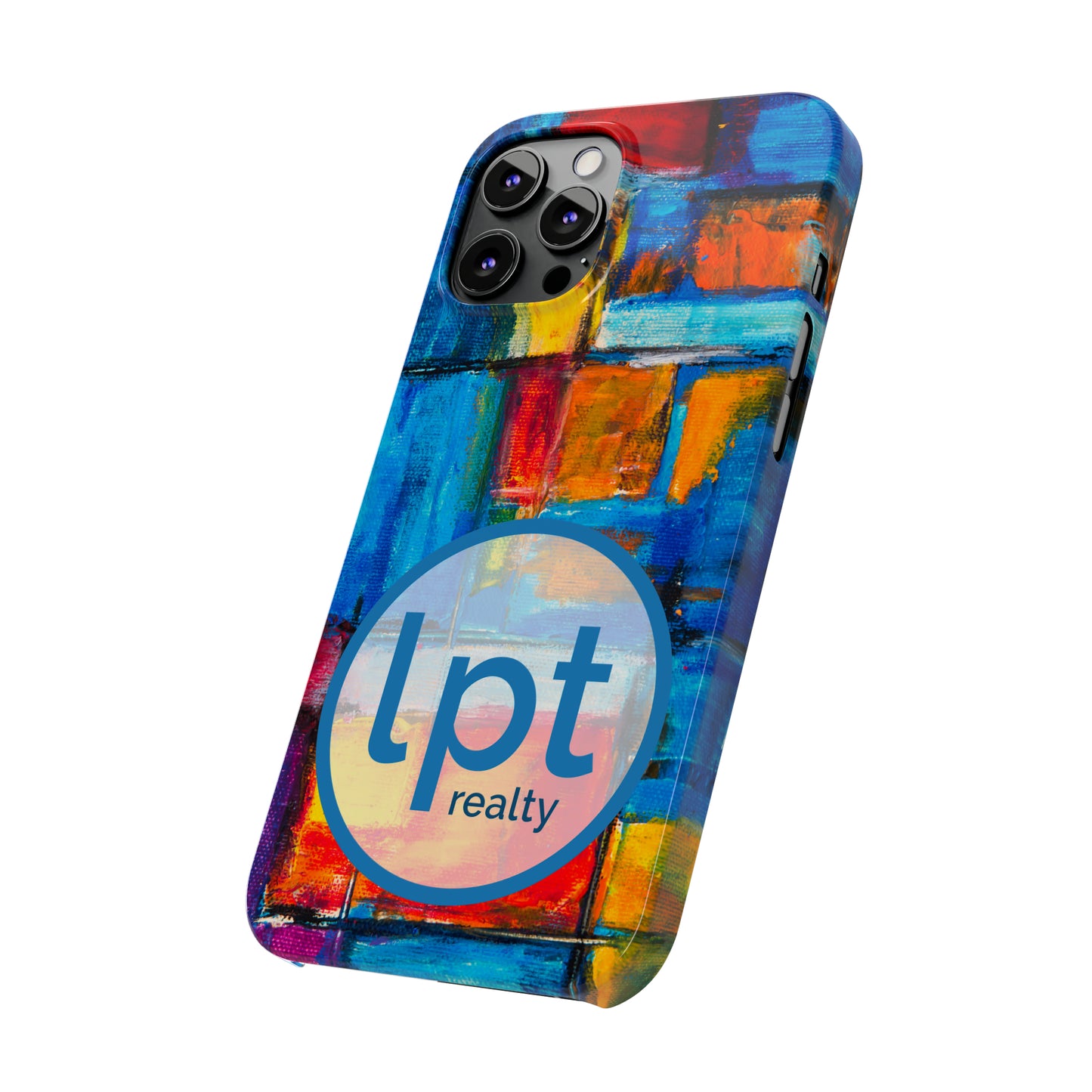 LPT Realty Logo -  Rainbow Abstract Painting Iphone 15-12 Slim Phone Case