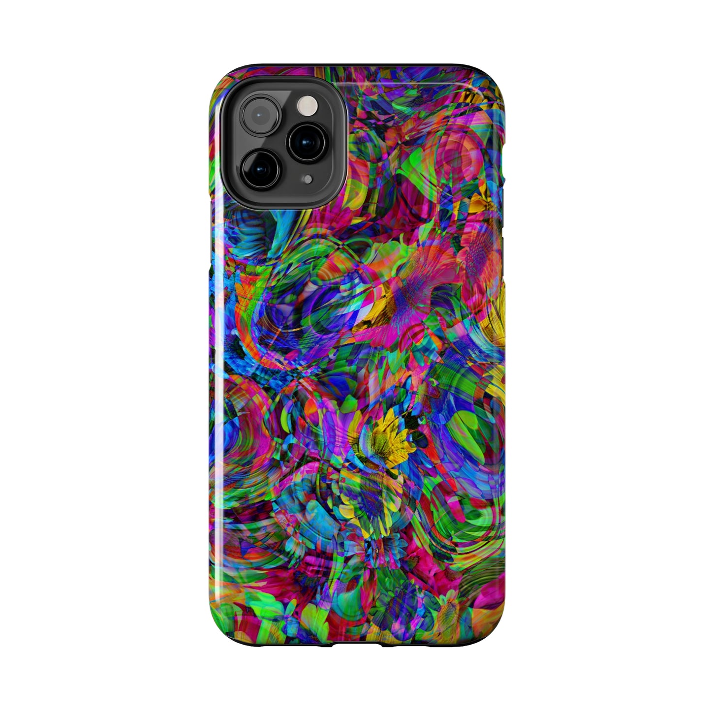 Rainbow Swirls Design Iphone Tough Phone Case