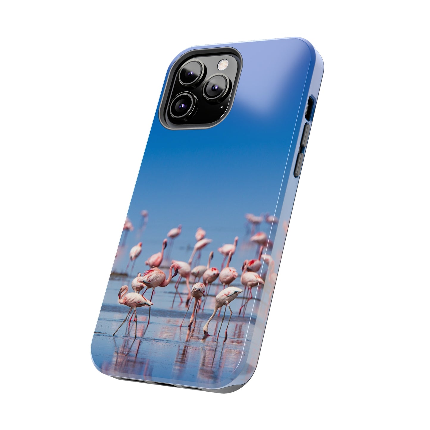 Flamingos on the Beach Iphone Tough Phone Case