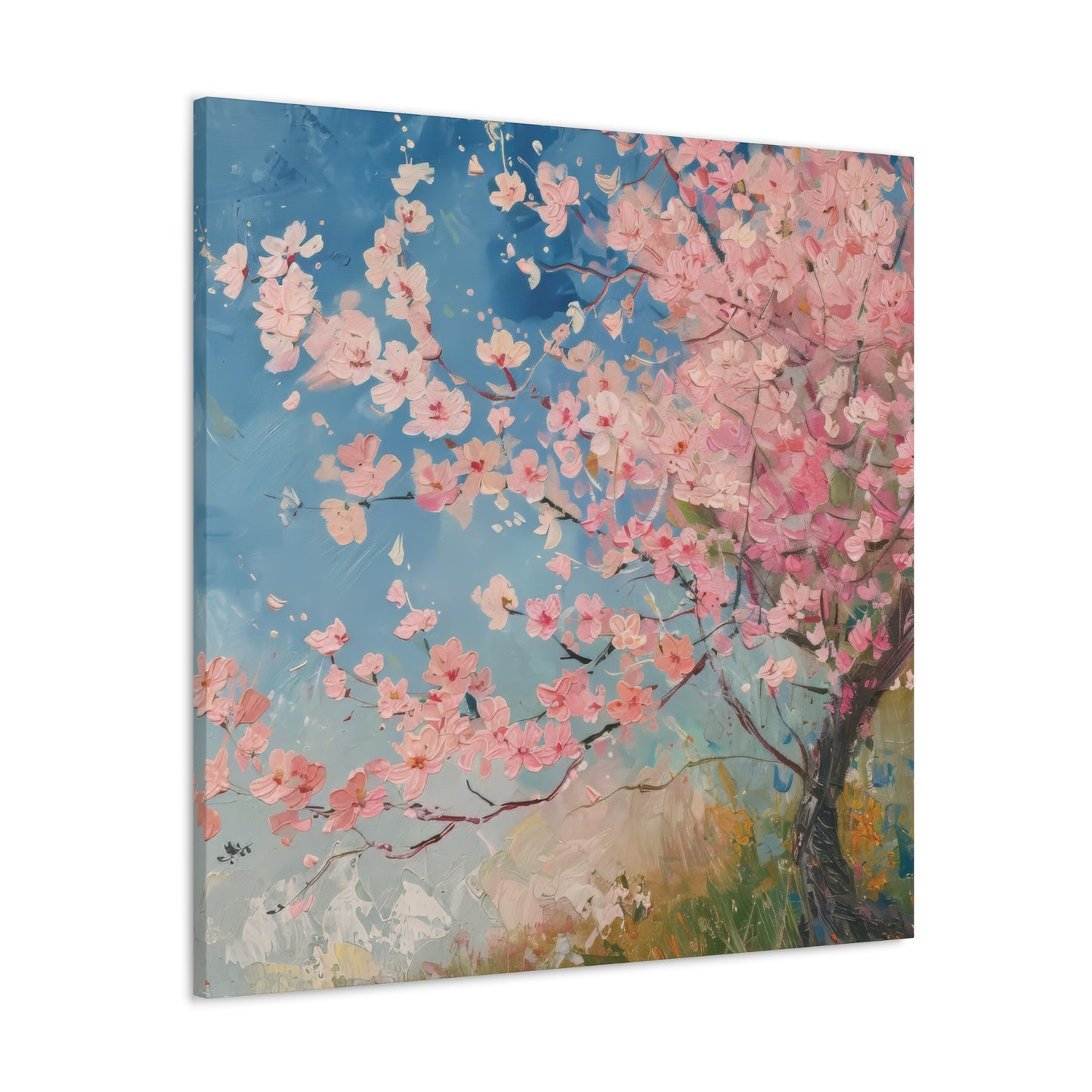 Cherry Blossoms in the Morning Sunrise Print on Canvas Gallery Wraps  - 5 Sizes