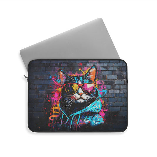 Urban Cool Cat Laptop or Ipad Protective Sleeve 3 Sizes Available