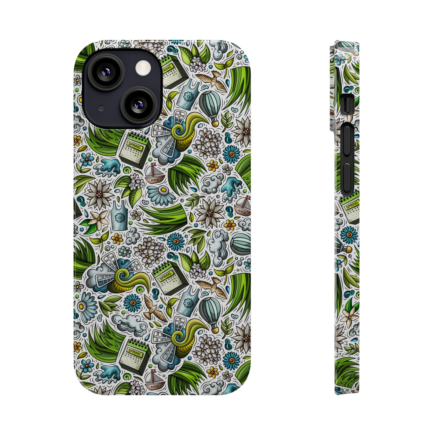 Spring Flowers and Gardening Design Iphone 15-12 Slim Phone Case