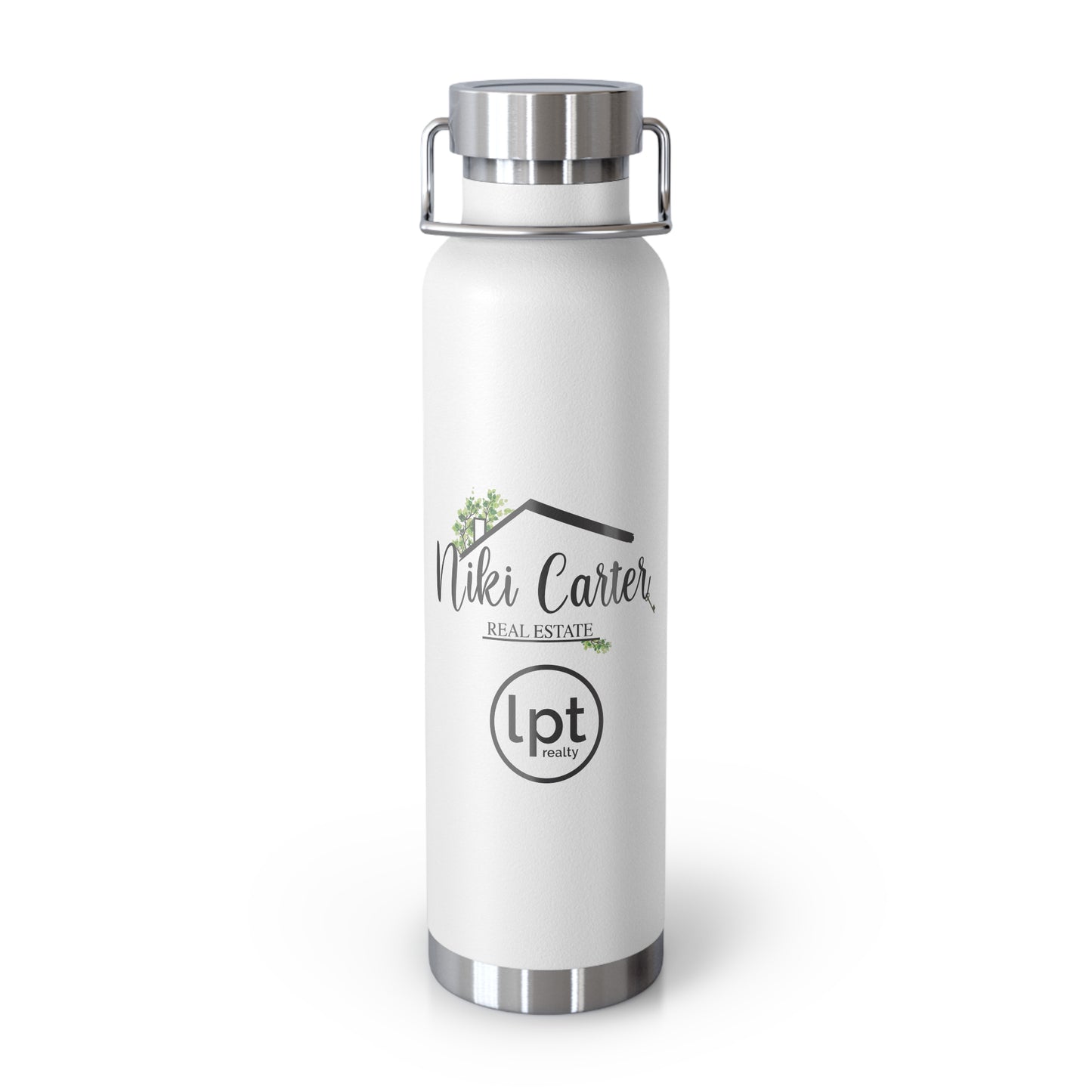 Niki Carter Black Logo & LPT - 22 oz Copper Vacuum Insulated Bottle Multiple Colors