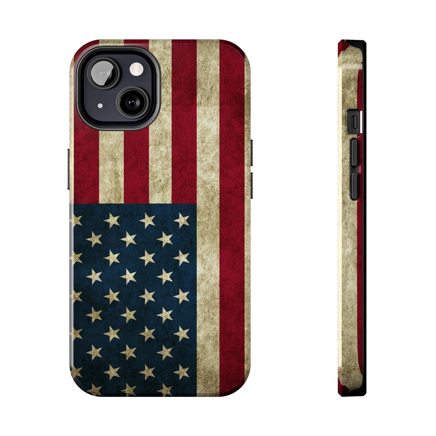 Rugged American Flag Iphone Tough Phone Case