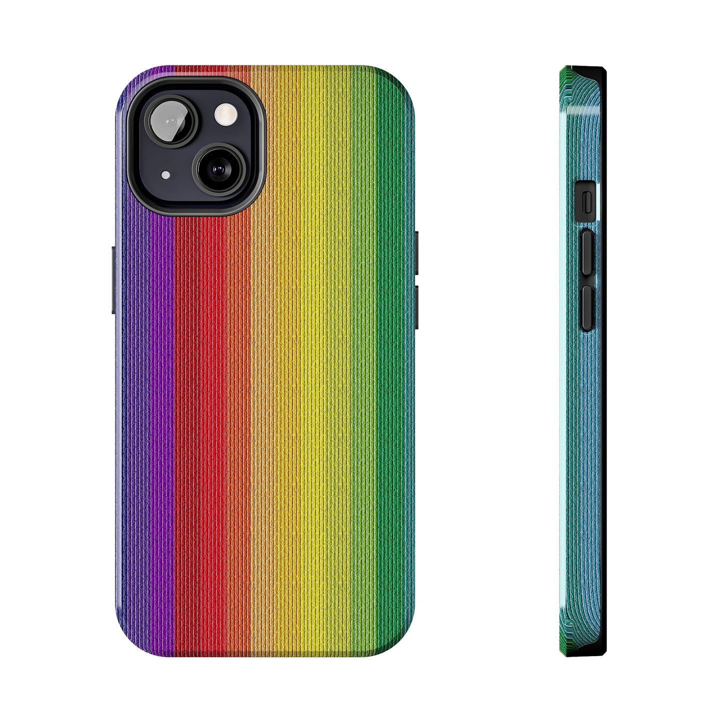 Rainbow Stripe Design Iphone Tough Phone Case