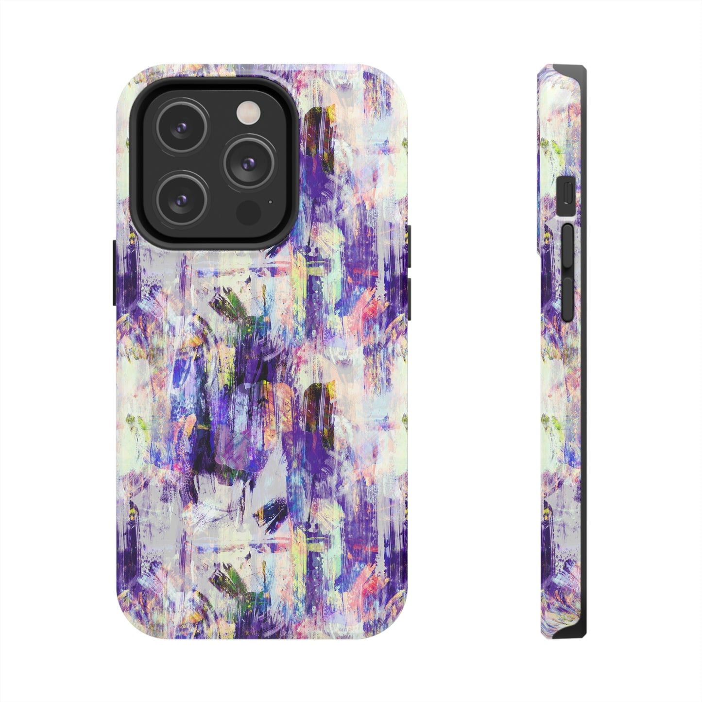 Purple Spring Painted Abstract Iphone Tough Phone Case