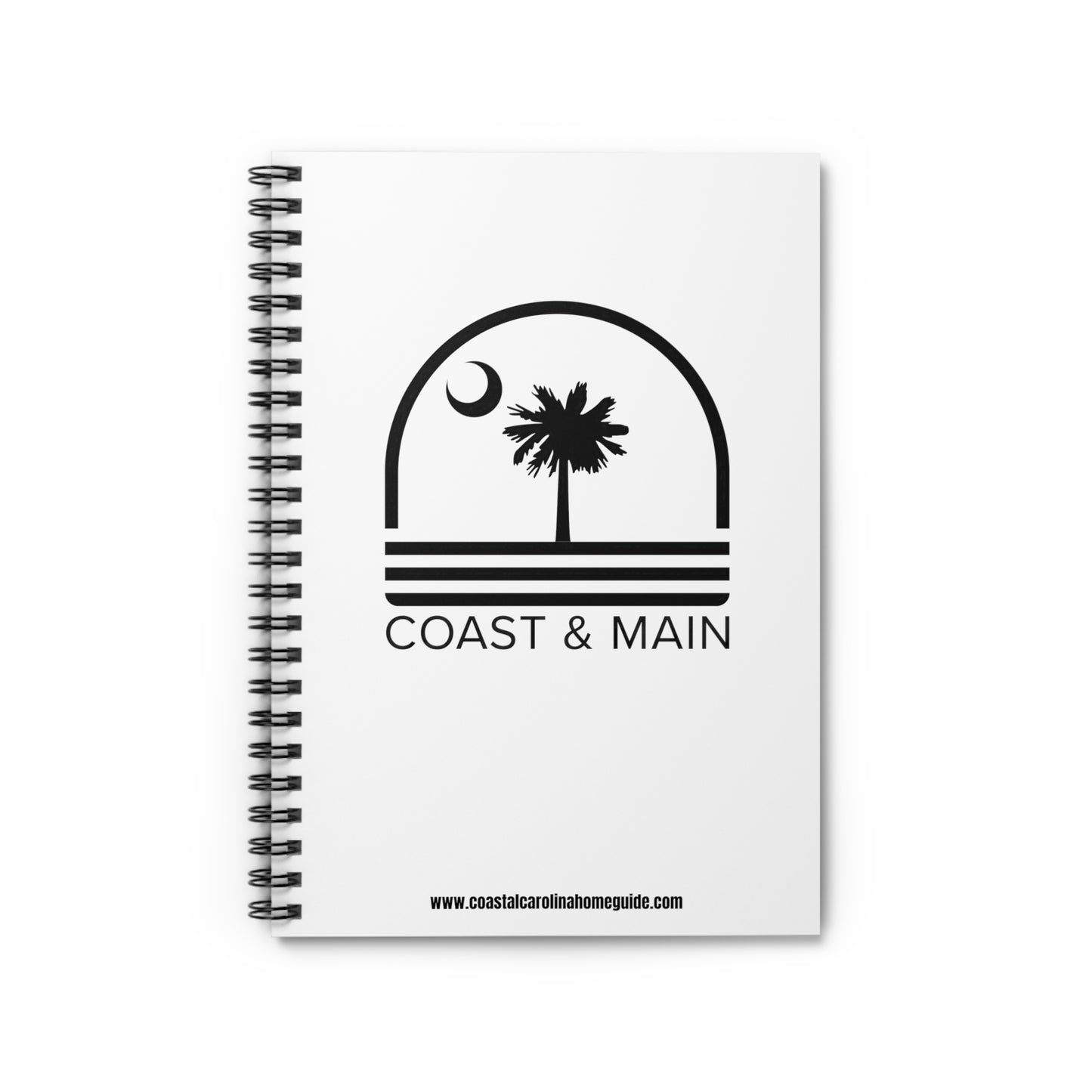 Coast & Main on White  - Spiral Notebook Ruled Line 6"x8"