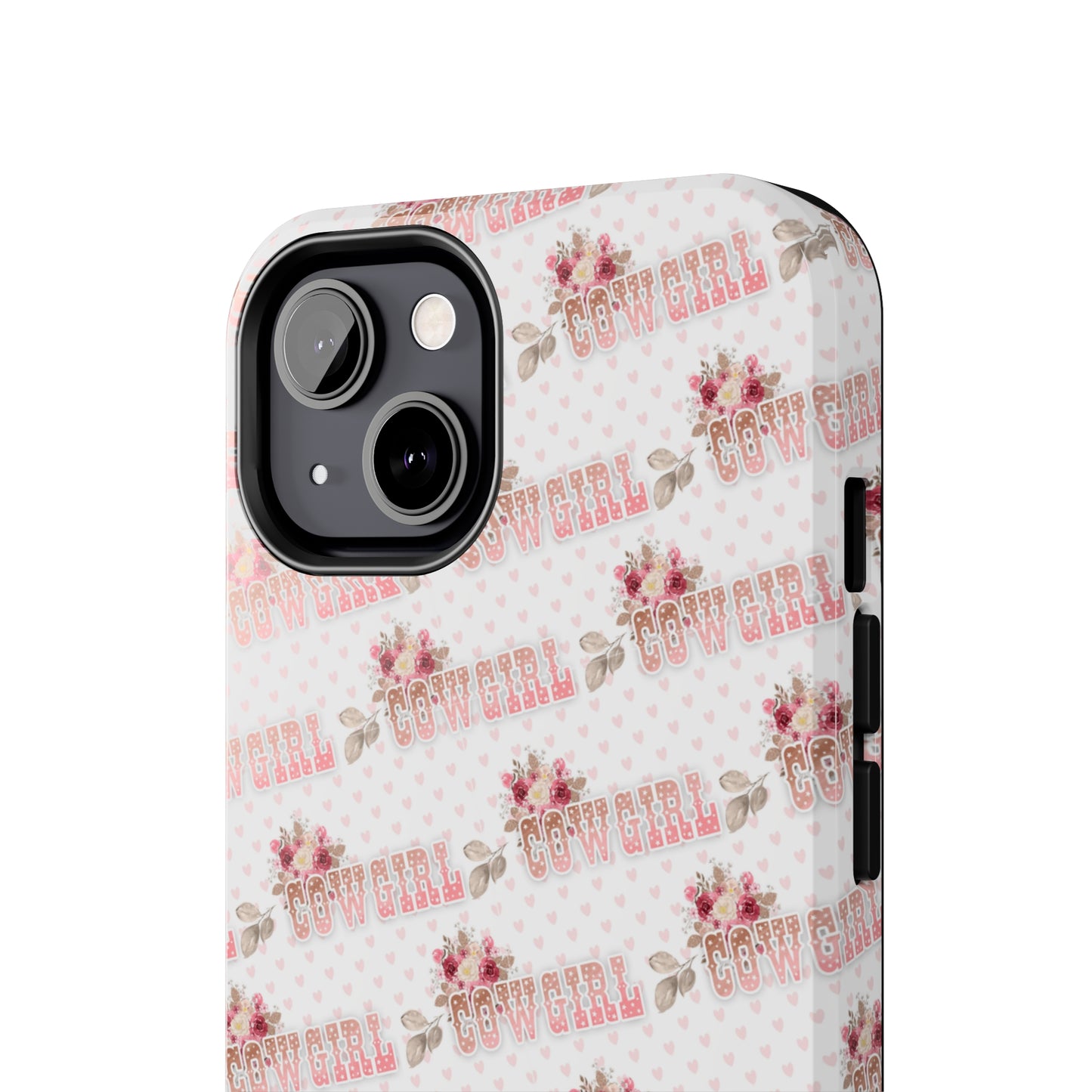 Pink Cowgirl and Flowers Iphone Tough Phone Case