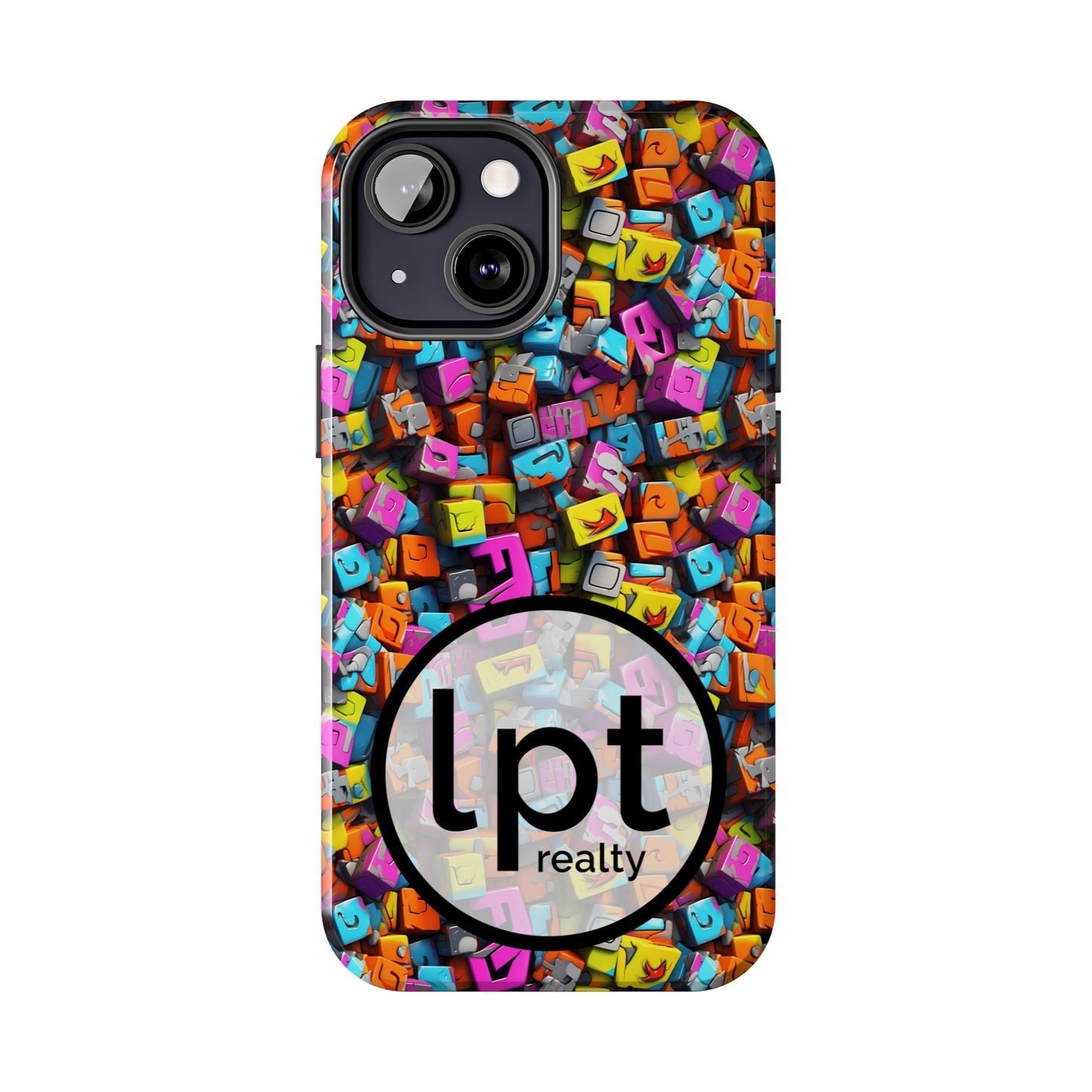 LPT Realty Logo -  3D Abstract Colorful Block Design Iphone Tough Phone Case