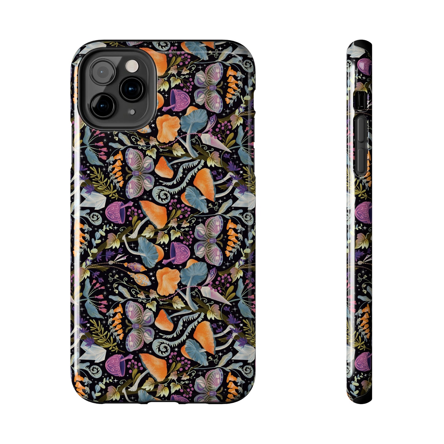 Whimsical Witches' Haven Mystical Garden of Mushrooms and Butterflies Iphone Tough Phone Case