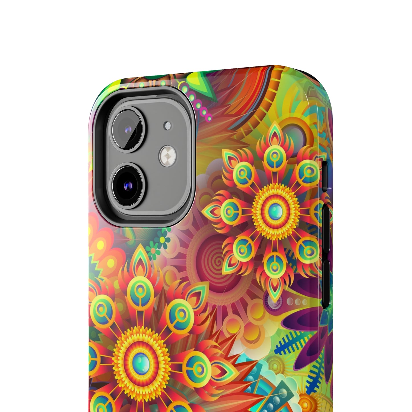 Rainbow Flower Power Design Iphone Tough Phone Case