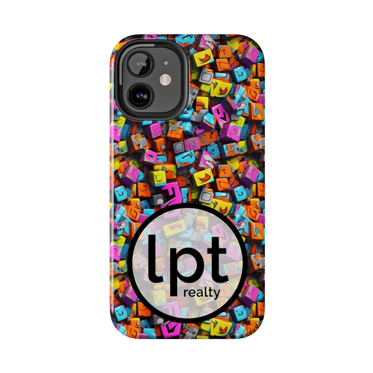 LPT Realty Logo -  3D Abstract Colorful Block Design Iphone Tough Phone Case