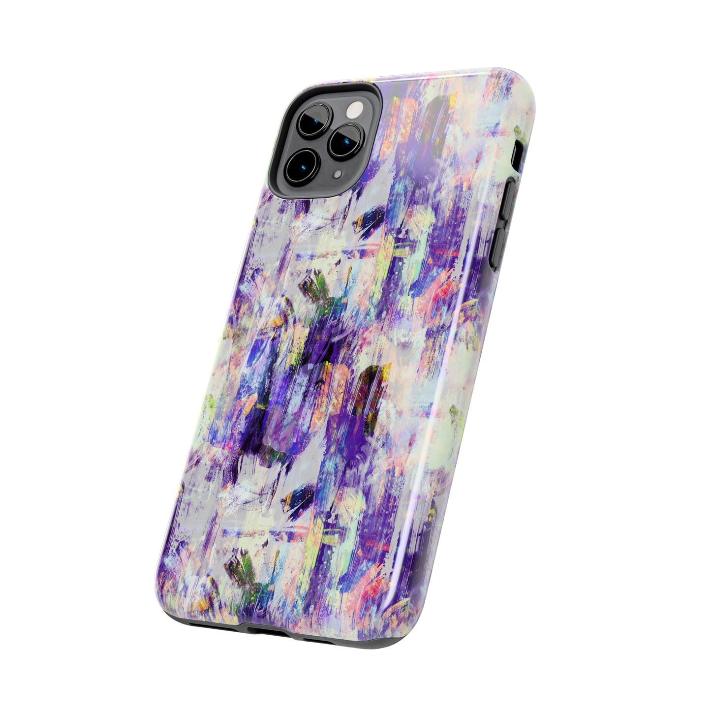 Purple Spring Painted Abstract Iphone Tough Phone Case