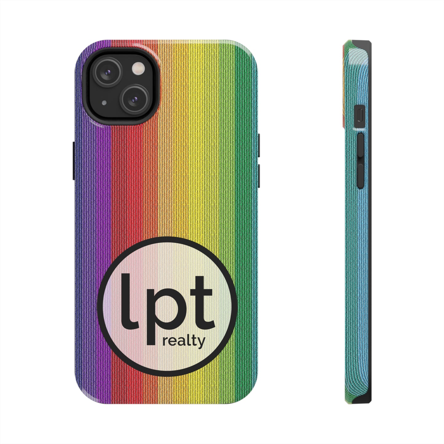 LPT Realty Logo -  Rainbow Stripe Design Iphone Tough Phone Case