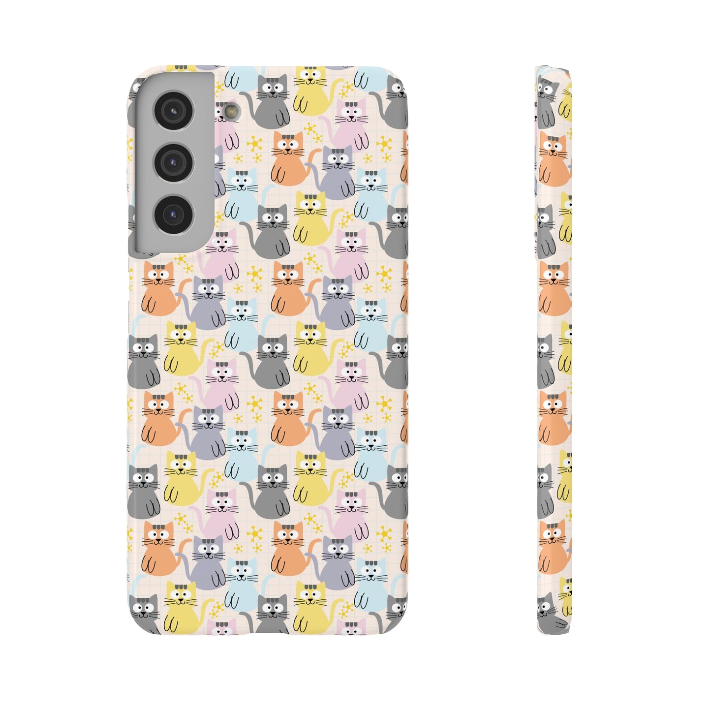 Adorable Cartoon Kitties: Pastel-Colored and Overflowing with Cuteness Samsung Slim Cases