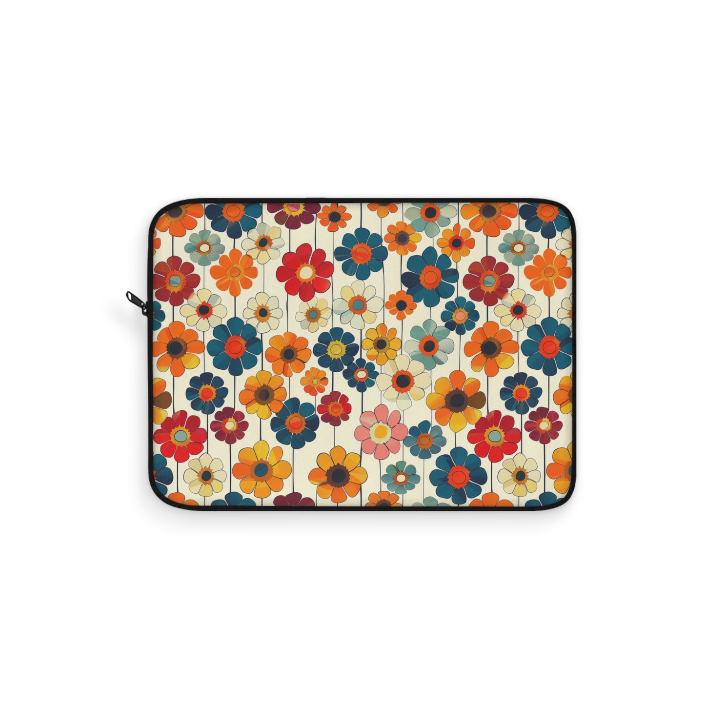 Blooming Joy Vibrant Retro Floral Pattern Laptop or Ipad Protective Sleeve 3 Sizes Available