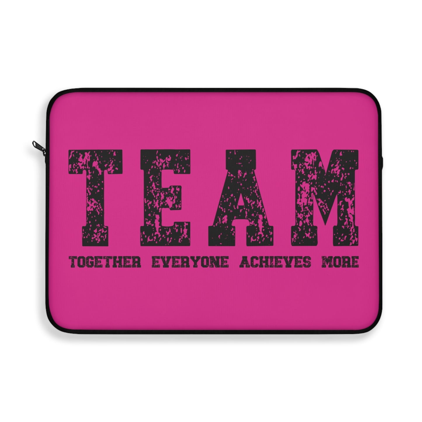 TEAM Together Everyone Achieves More Pink & Black Laptop or Ipad Protective Sleeve 3 Sizes