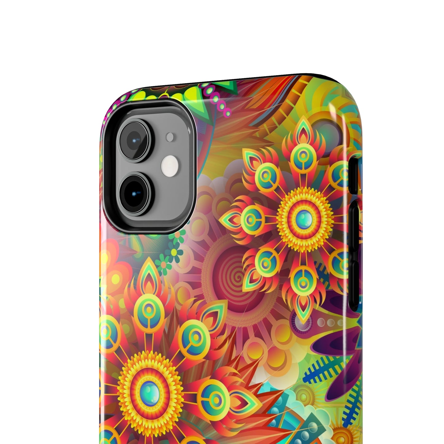 Rainbow Flower Power Design Iphone Tough Phone Case