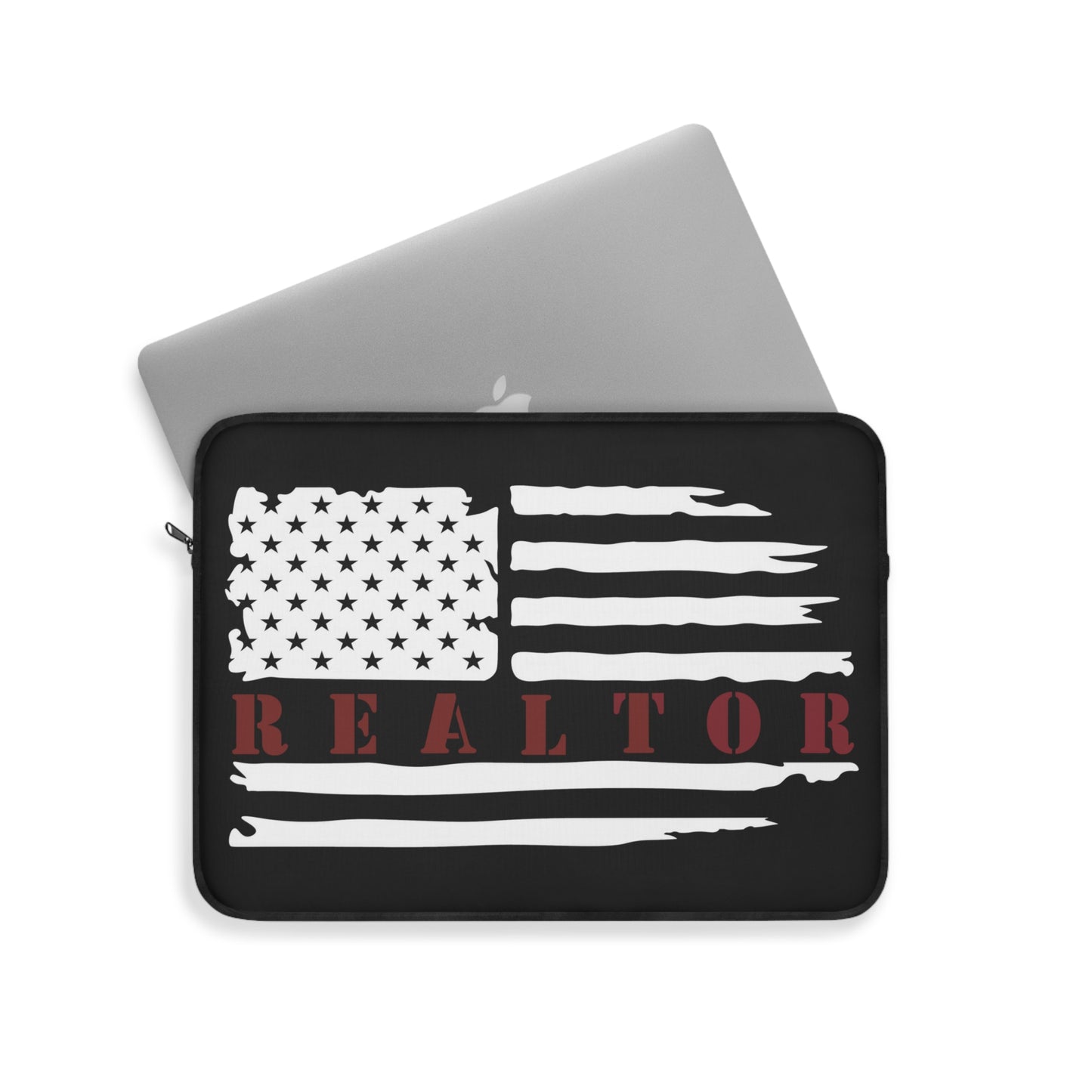 American Flag & Realtor Blue Laptop or Ipad Protective Sleeve 3 Sizes