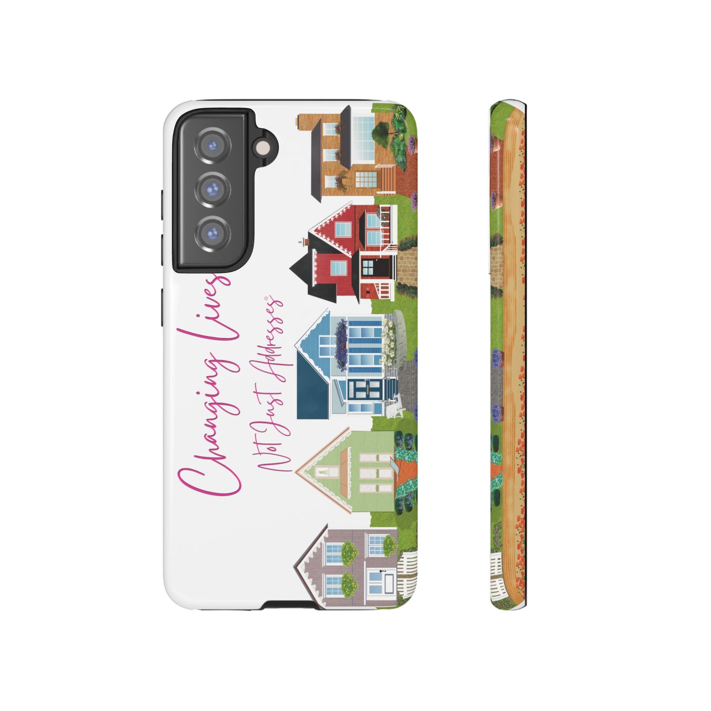 Changing Lives Not Just Addresses Pink on White Phone Case - Real Estate Agent & REALTORS©