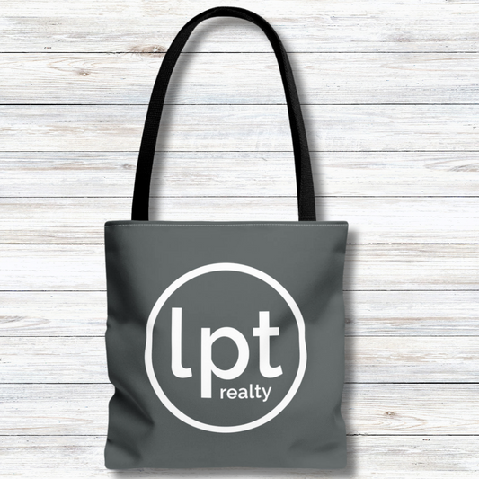 LPT Realty Logo White on Grey - Canvas Tote 3 Sizes