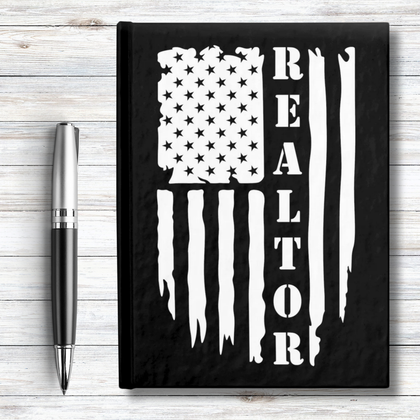 American Flag & Realtor - Hardcover Ruled Line Journal 5" x 7"