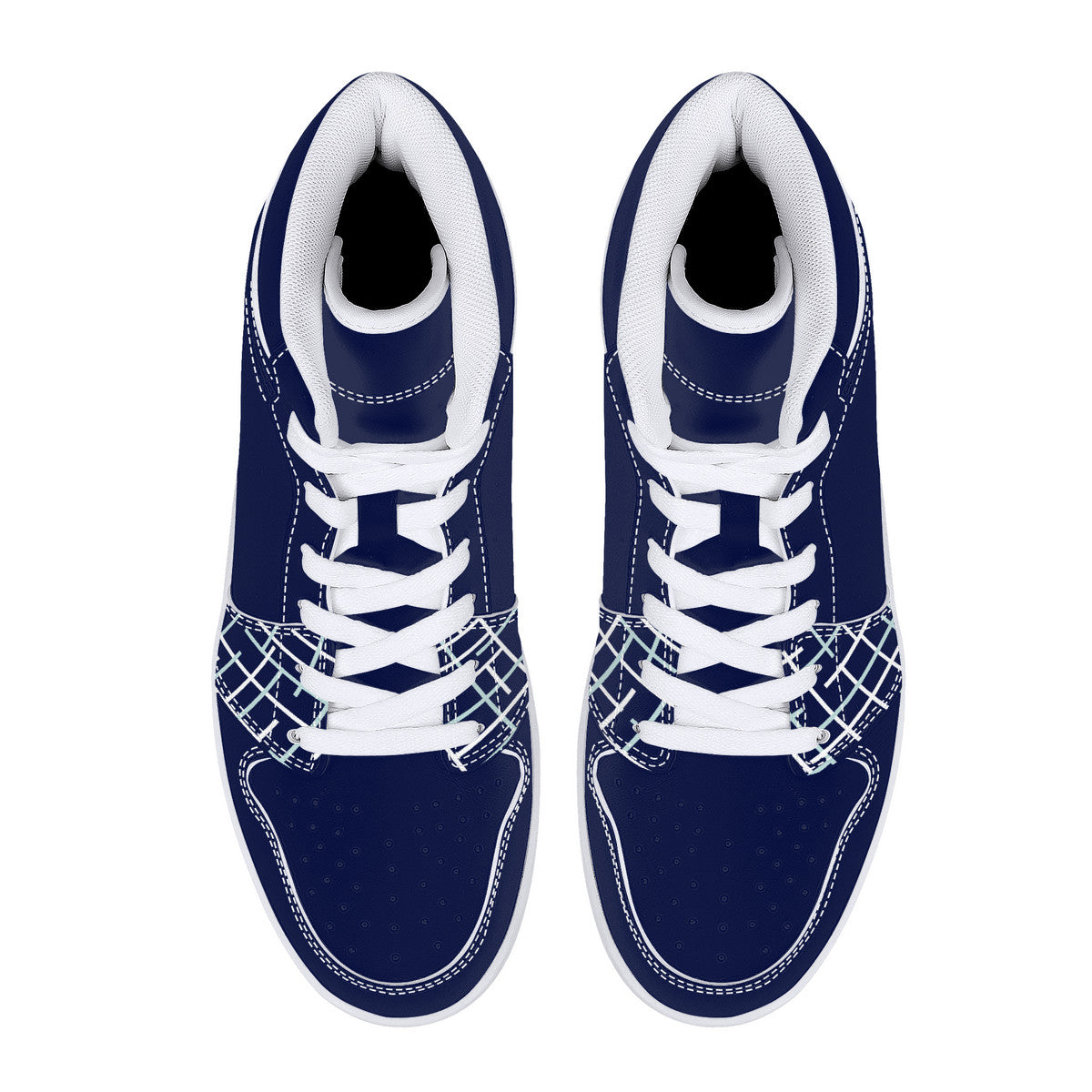 Navy with Abstract Design High-Performance Basketball Shoes