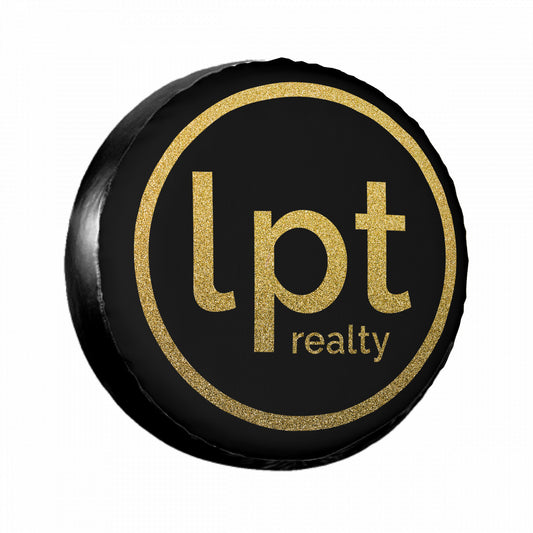 LPT Realty Logo Gold Sparkle - Spare Tire Wheel Cover Sizes 14-17