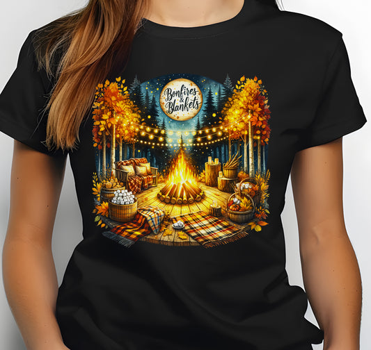 Fall Thanksgiving Give Thanks Faux Crochet Print Jersey Short Sleeve T-shirt