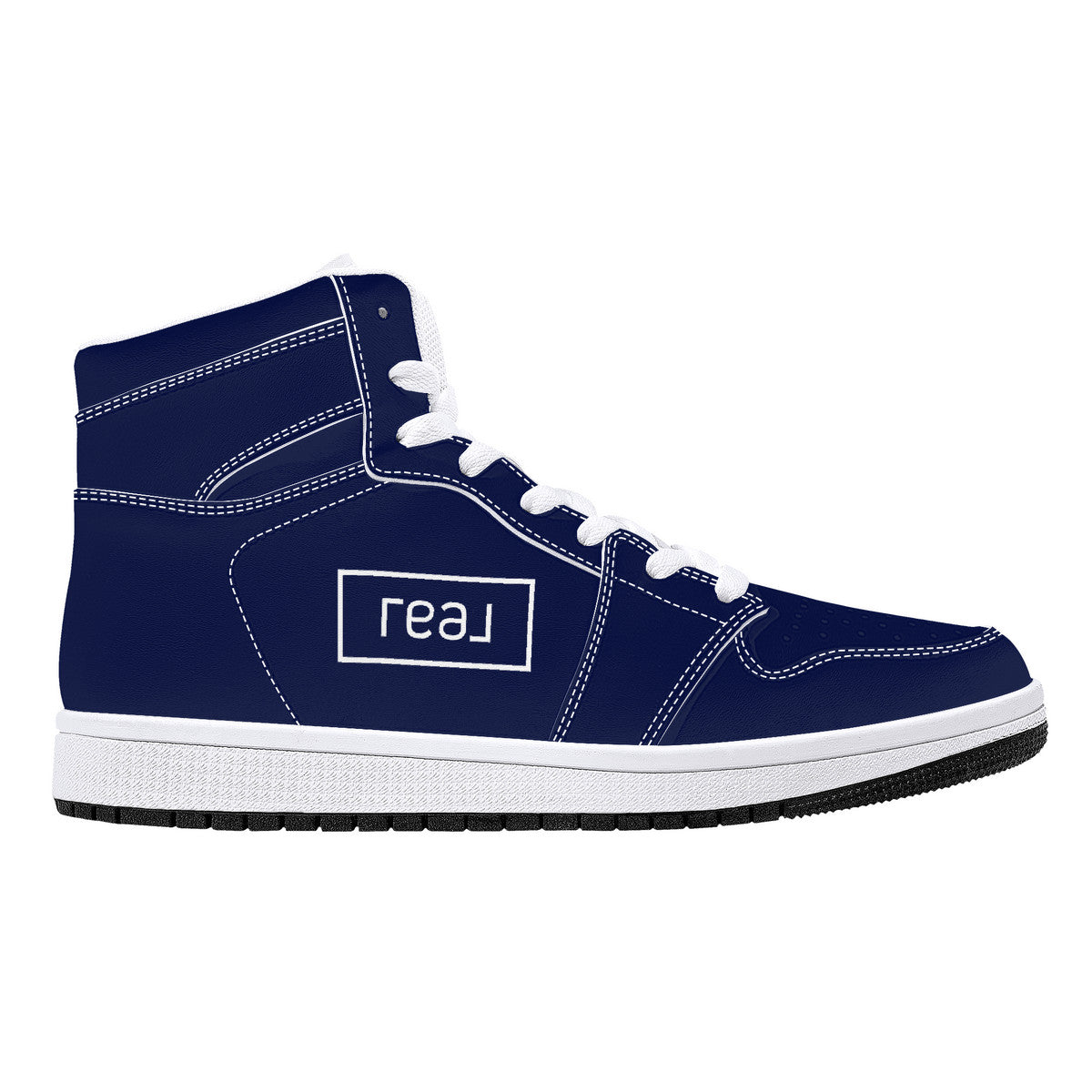 Real Broker Logo in Navy High-Performance Basketball Shoes