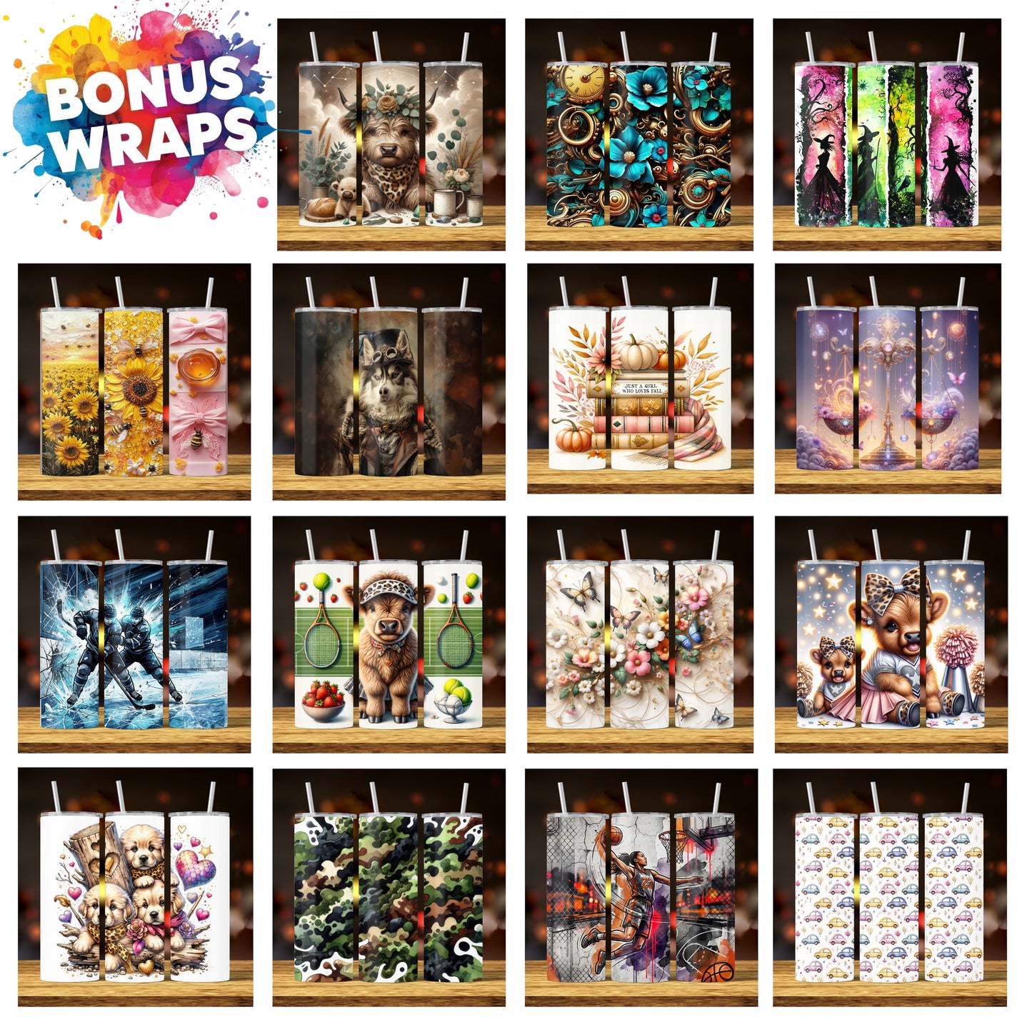 Dinosaur Kawaii Dino Kids  20oz Skinny Tumbler Sublimation Templates, Cute T-Rex Seamless Straight PNG Digital Download