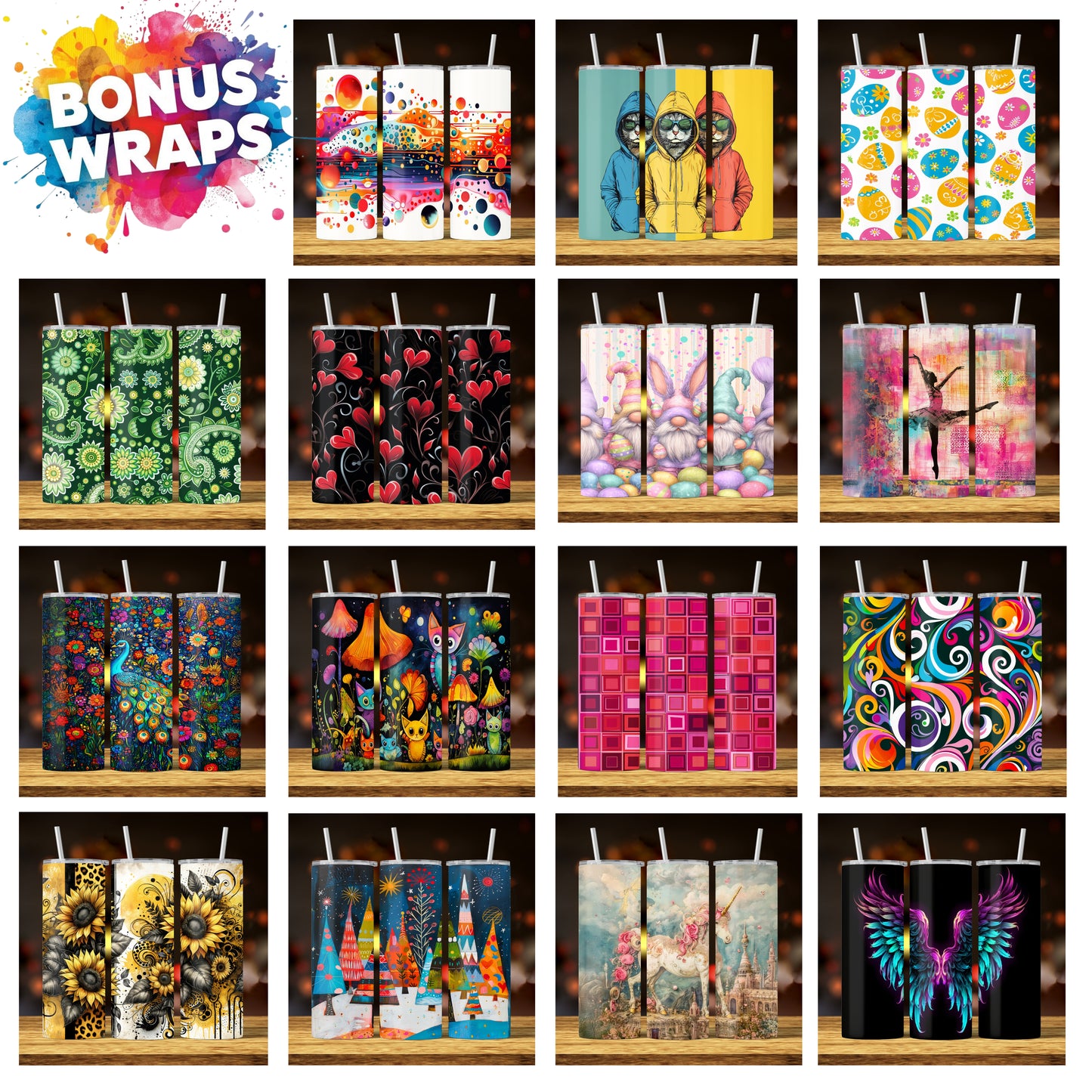 Aries Zodiac 20oz Skinny Tumbler Wrap,  Celestial Star Sign Sublimation Design, Tumbler Wrap Seamless Straight PNG Digital Download