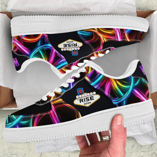 RISE Neons with WHBK SF_F8 Low Top Unisex Sneaker