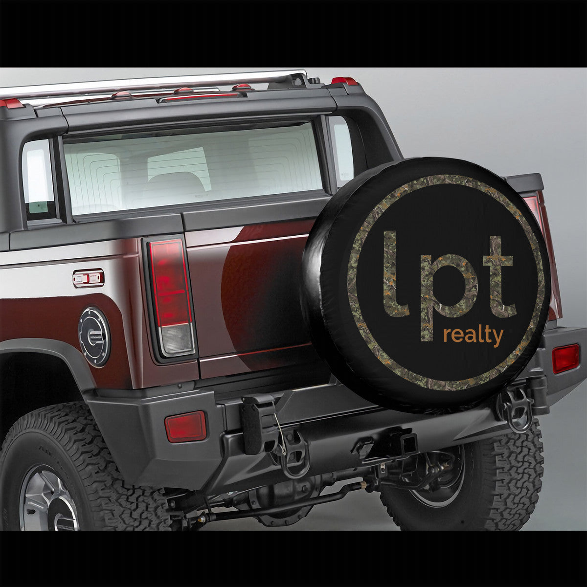 LPT Realty Logo Camouflage Hunting Pattern - Spare Tire Wheel Cover Sizes 14-17