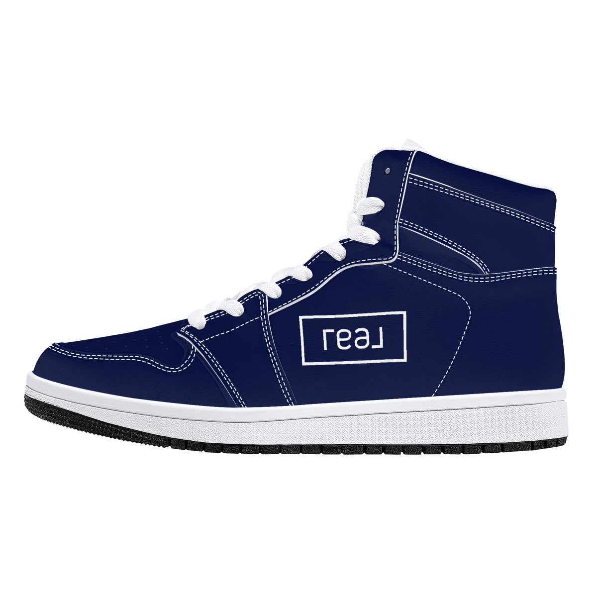 Real Broker Logo in Navy High-Performance Basketball Shoes