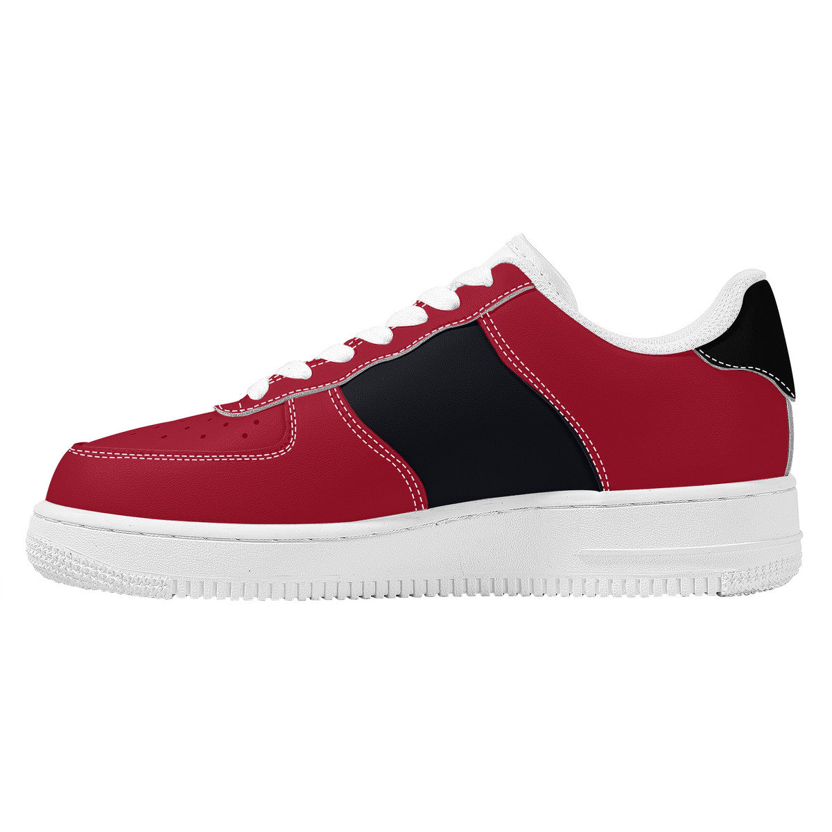 Red and Black Unisex Air Force Sneakers