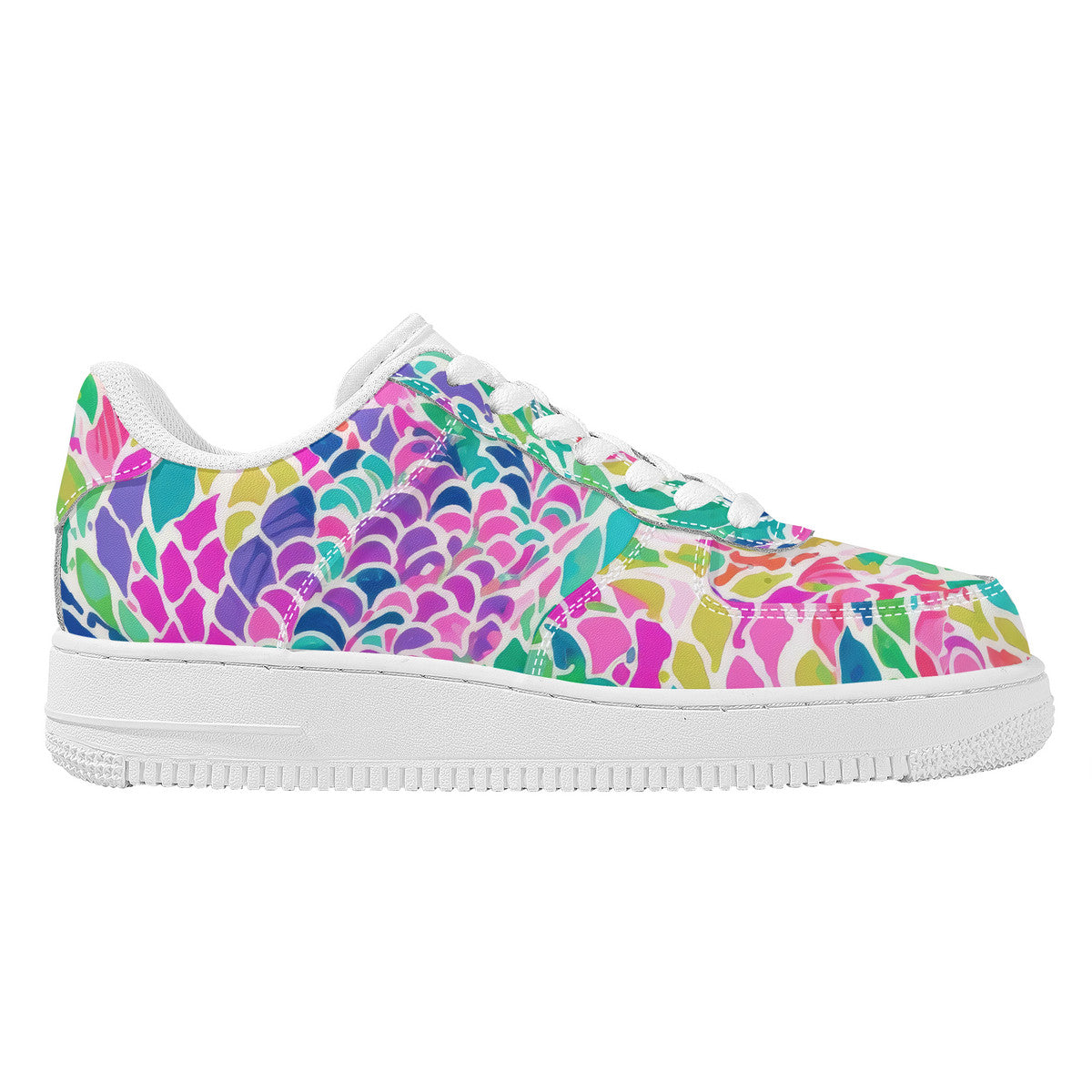 Enchanted Waves: Rainbow Mermaid Dancing in the Sea Unisex Air Force Sneakers