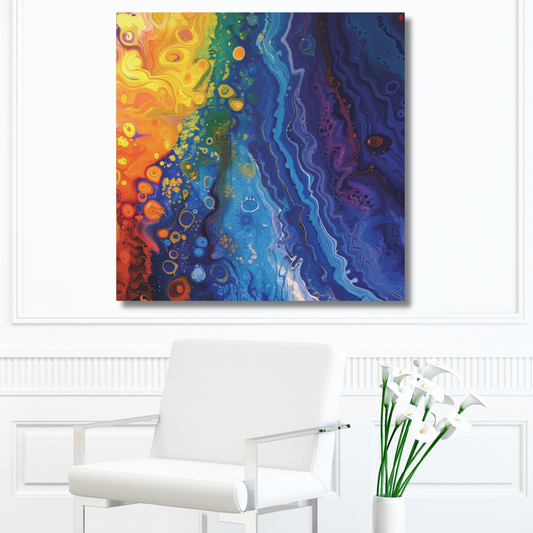 Bright Sun and Space Print on Canvas Gallery Wraps  - 5 Sizes