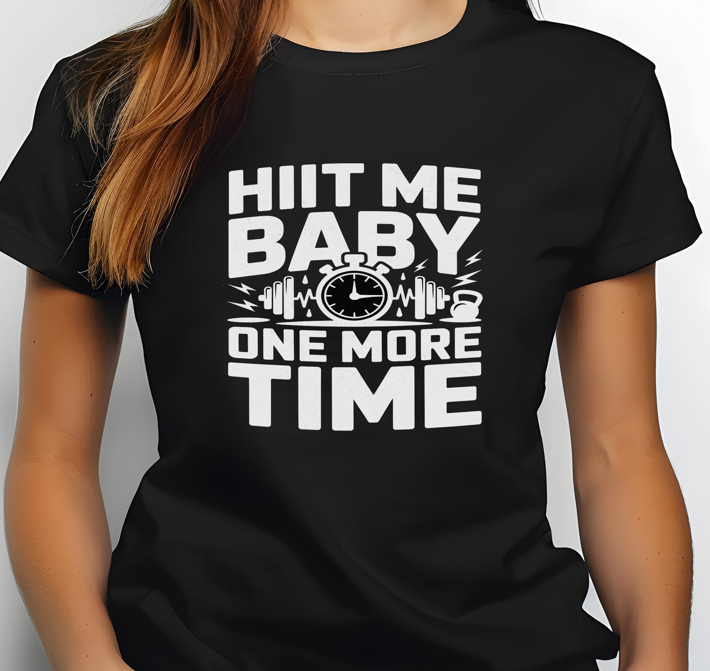 Funny Workout T-Shirt, HIIT Me One More Time Workout Classic Unisex Jersey Short Sleeve