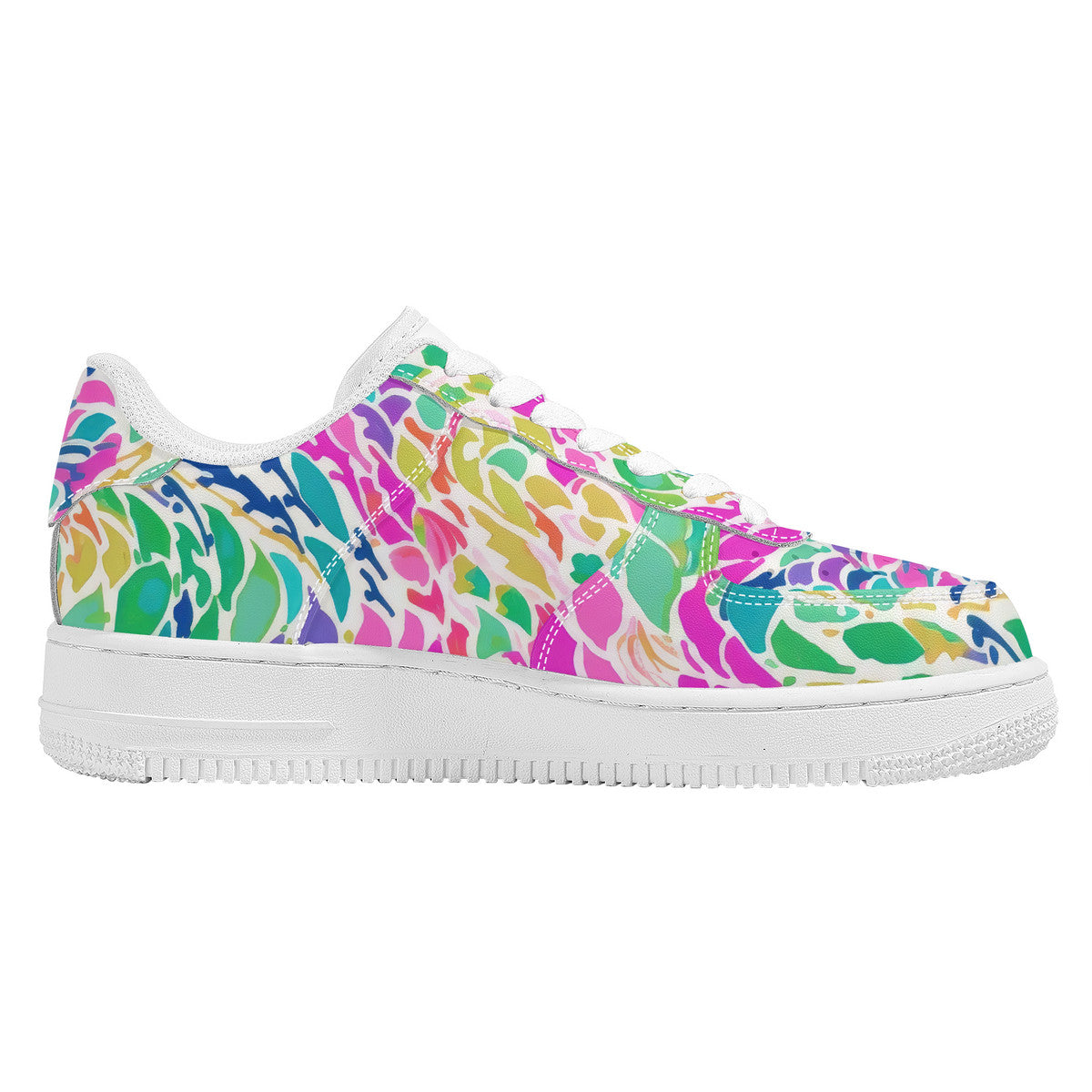 Enchanted Waves: Rainbow Mermaid Dancing in the Sea Unisex Air Force Sneakers