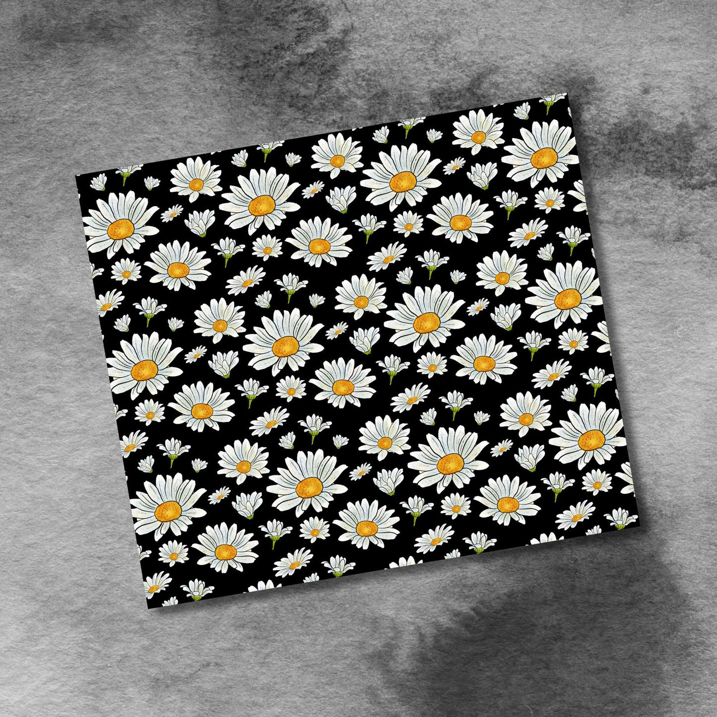 Spring Flower Daisies 20oz Tumbler Wrap Background Seamless Sublimation Design Templates,Straight PNG Digital Download