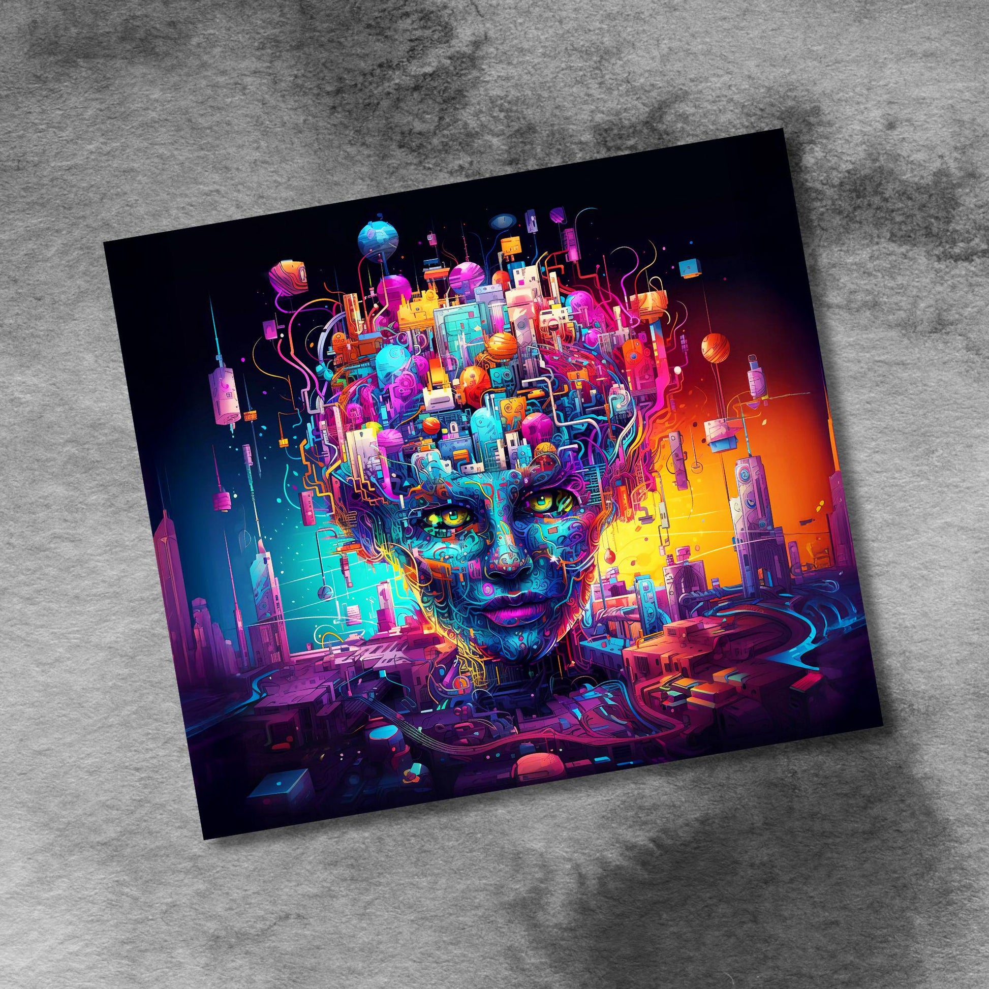 Fantasy Sci Fi Digital Thoughts 20oz Skinny Tumbler Sublimation Design Templates,AI Women Straight Seamless PNG Digital Download